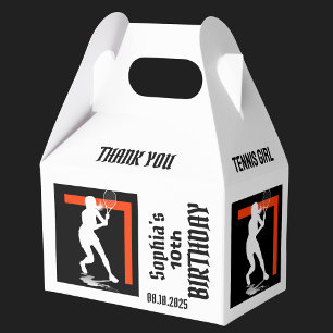 Tennis Player Girl, Birthday Girl Favor Box