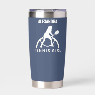 Tennis Player Girl, Tennis Girl Birthday Insulate Insulated Tumbler
