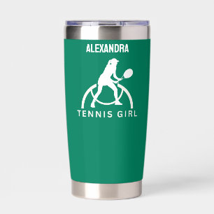 Tennis Player Girl, Tennis Girl  Birthday Insulate Insulated Tumbler