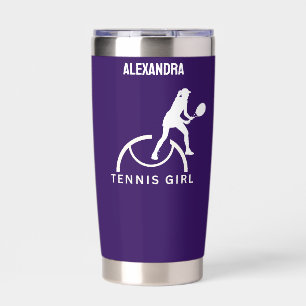 Tennis Player Girl, Tennis Girl Birthday Insulated Tumbler