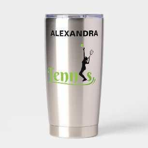 Tennis Player Girl, Tennis Girl Birthday Insulated Tumbler