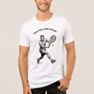 Tennis Player Graphic T-Shirt – Dynamic Sports Tri-Blend Shirt