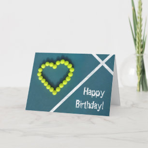 Tennis Player Happy Birthday Card