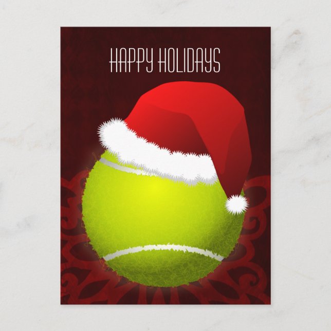tennis player Holiday greeting (Front)