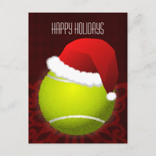 tennis player Holiday greeting Postcard