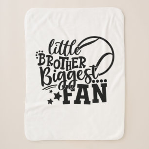 Tennis Player Little Brother Biggest Fan Tennis Sherpa Blanket