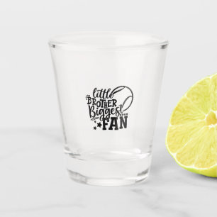 Tennis Player Little Brother Biggest Fan Tennis Shot Glass