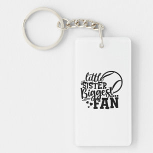 Tennis Player Little Sister Biggest Fan Tennis Key Ring