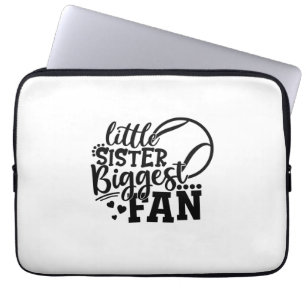 Tennis Player Little Sister Biggest Fan Tennis Laptop Sleeve