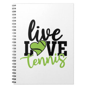 Tennis Player Live Love Tennis Notebook