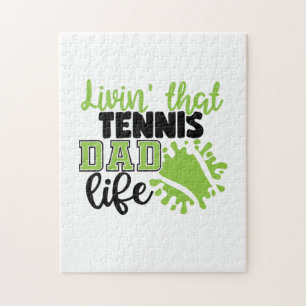 Tennis Player Livin That Tennis Dad Life Jigsaw Puzzle