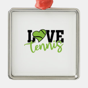 Tennis Player Love Tennis Metal Tree Decoration