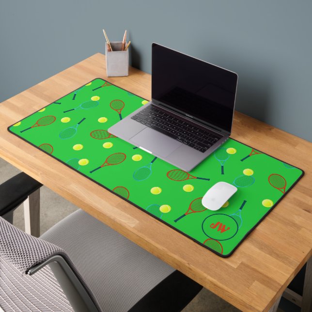Tennis Player Monogram Desk Mat (Office 2)