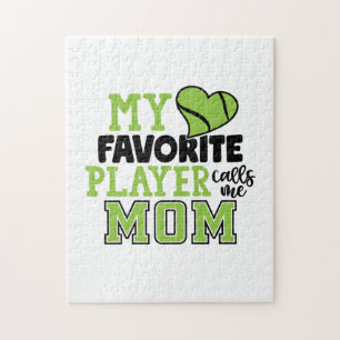 Tennis Player My Favourite Player Calls Me Mum Jigsaw Puzzle