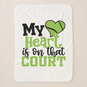Tennis Player   My HeartIs On That Court Sherpa Blanket