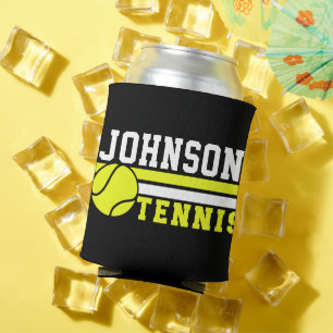Tennis Player NAME Ball Game Court Personalised Can Cooler