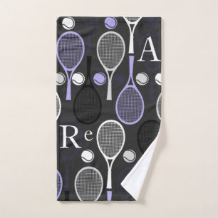 Tennis Player Name Letters Personalised Sport Team Hand Towel