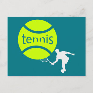 Tennis player postcard
