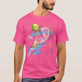 Tennis 	 Player Racket Ball Pencil Art Cool Sports T-Shirt