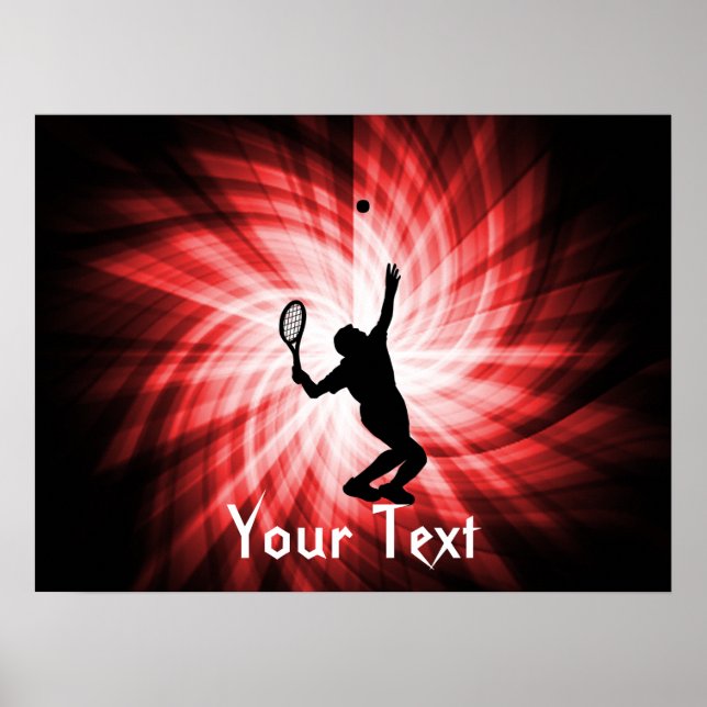 Tennis Player; Red Poster (Front)