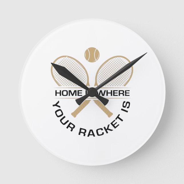 Tennis Player Round Clock (Front)