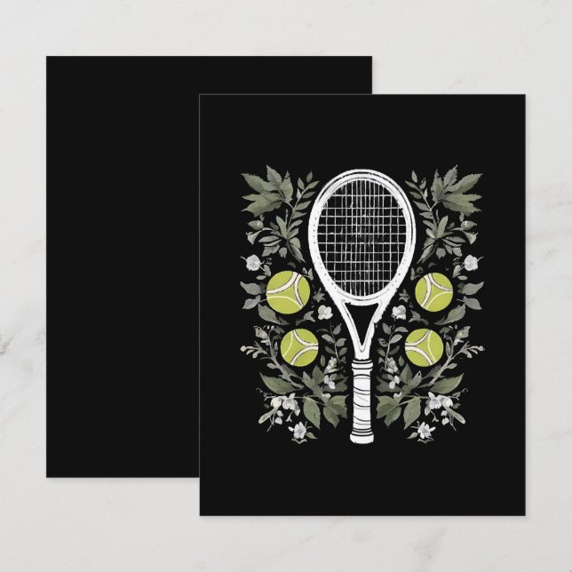 Tennis Player RSVP Card (Front/Back)