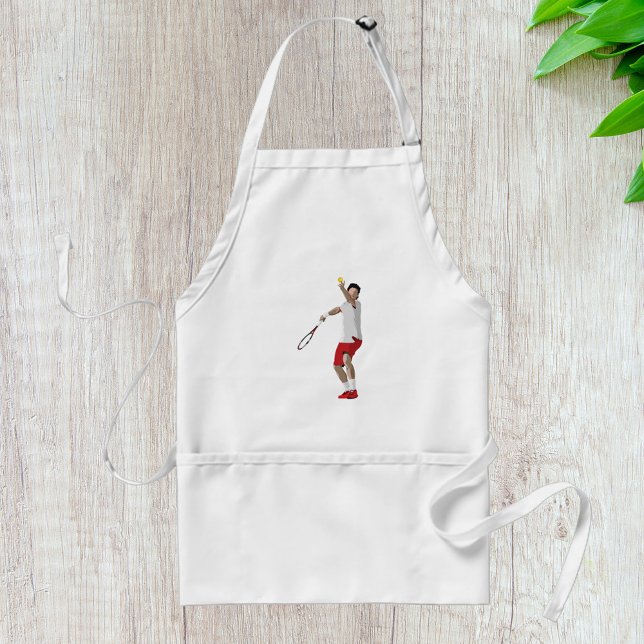 Tennis Player Serving Standard Apron (Creator Uploaded)