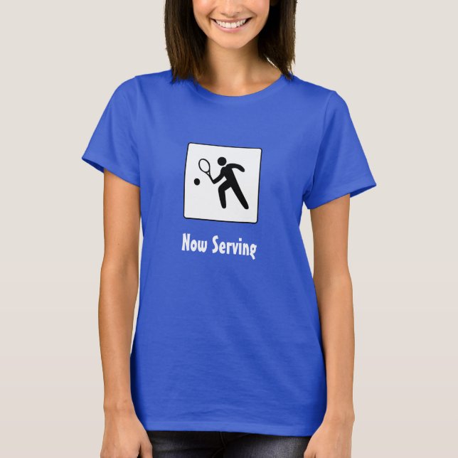 Tennis Player Street Sign T-Shirt (Front)