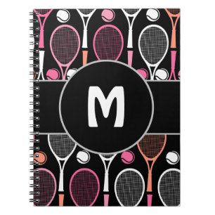 Tennis Player Team Name Personalised Monogrammed Notebook