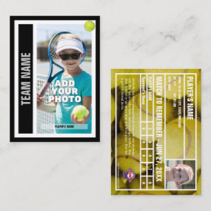 Tennis Player Trading Card - Black