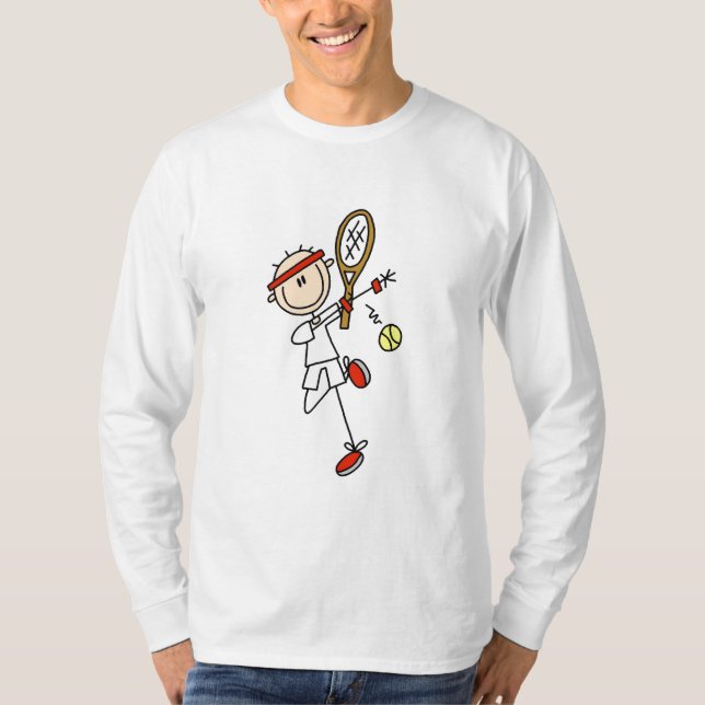 Tennis Player with Racquet Tshirts and Gifts (Front)