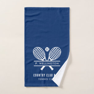 Tennis Players and Country Club Members Swag Blue Hand Towel