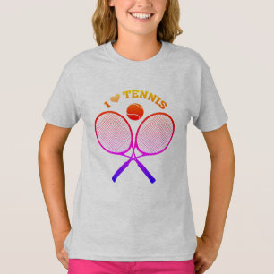 Tennis Players, I Love Tennis, color T-Shirt