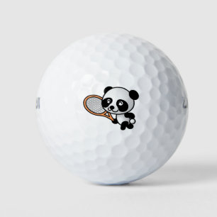 Tennis Playing Panda Golf Balls