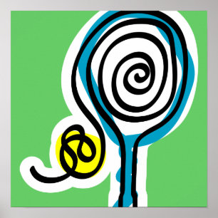 Tennis Poster with colourful design
