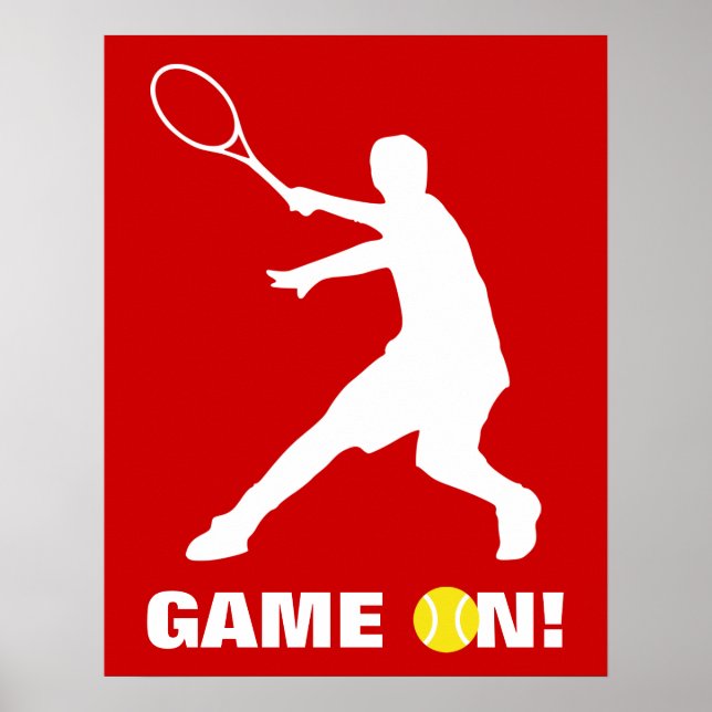 Tennis poster with custom quote | Game on (Front)