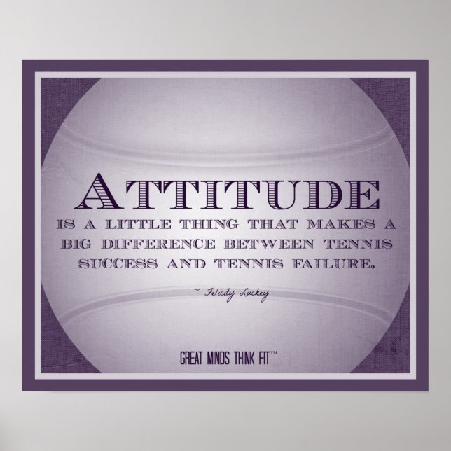 Tennis Poster with Quote 010 (Front)