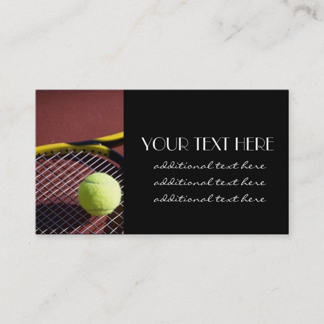 Tennis Pro Business Card (Front)