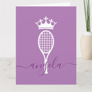 Tennis Queen of Court Personalised Birthday Card