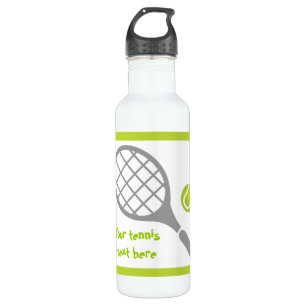 Tennis racket and ball custom 710 ml water bottle