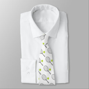 Tennis racket and ball custom tie