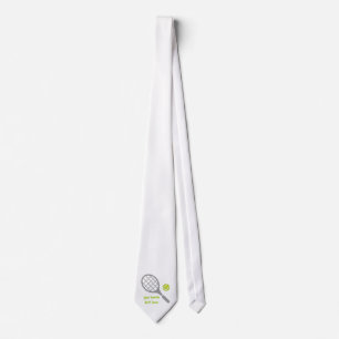 Tennis racket and ball custom tie