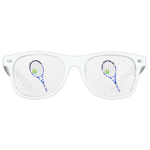 Tennis Racket And Ball Retro Sunglasses