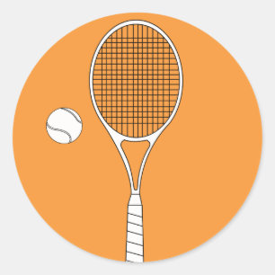 Tennis Racket and Ball Stickers