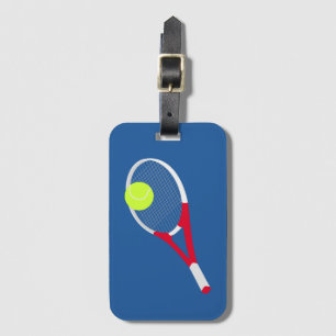 Tennis racket and tennis ball luggage tag