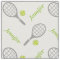 Tennis racket, ball and your name personalised