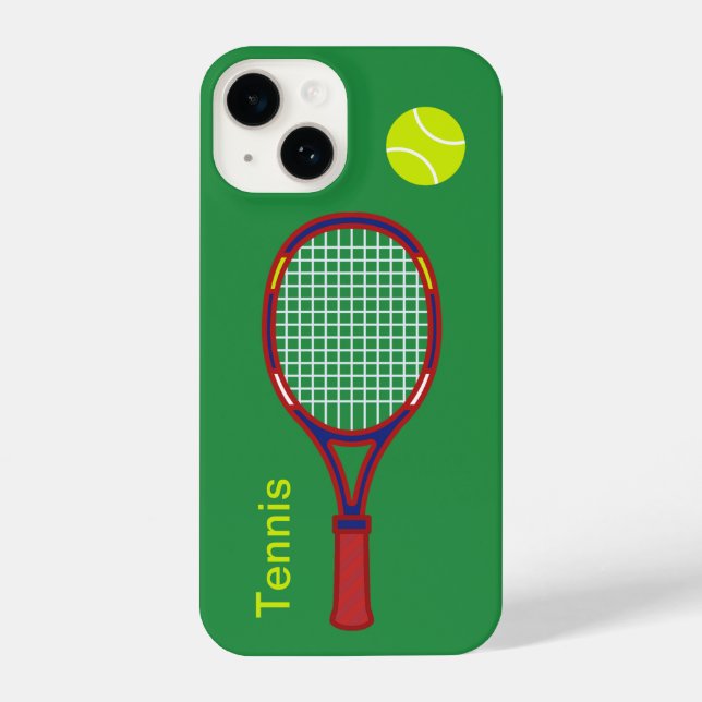 Tennis Racket & Ball iPhone Case (Back)