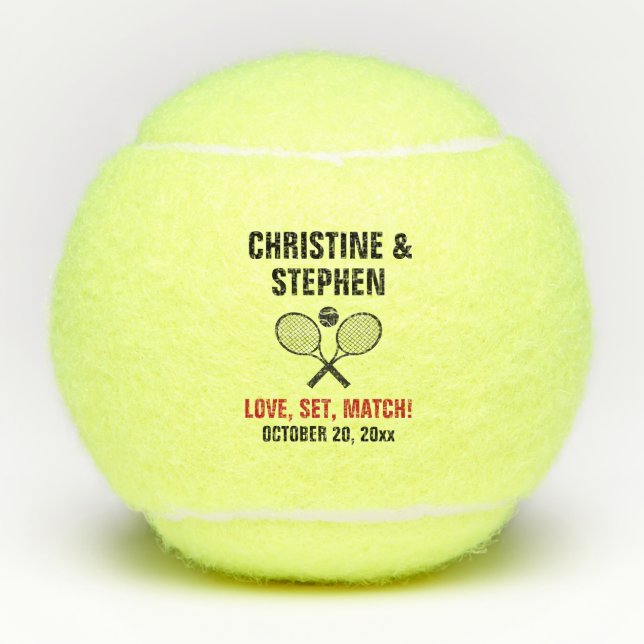 Tennis Racket Ball Wedding Favour (Front)
