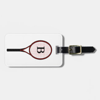 Tennis Racket Design Luggage Tag