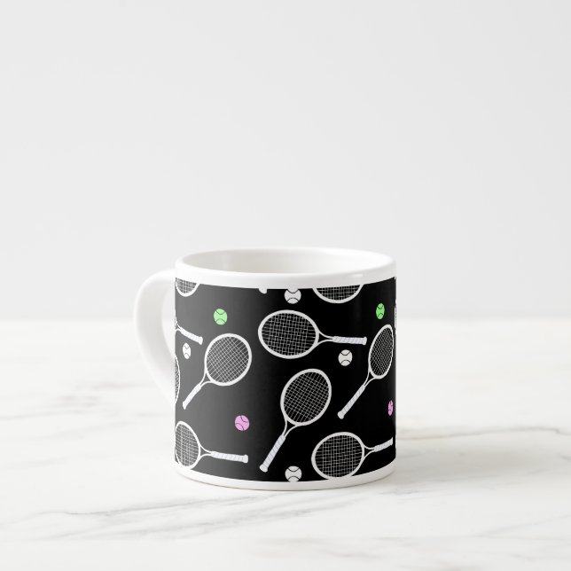 Tennis Racket Pattern   Espresso Cup (Front Left)
